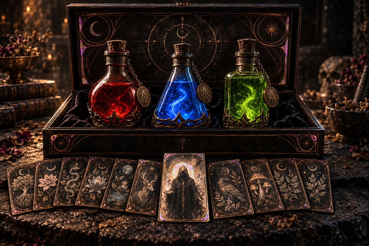 Concept visuel du coffret Pack Trinité de L'Apothicarium
